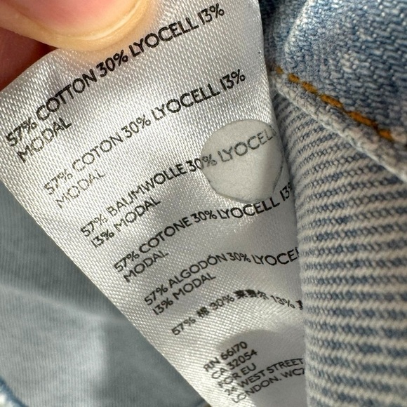 We The Free Amelia Slouchy Denim Trucker Jacket, Just The Way It Is Wash, Size S - Picture 9 of 14